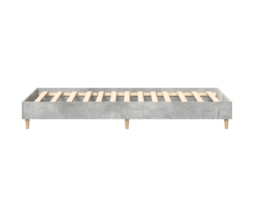 Estructura de cama sin colchón madera gris hormigón 100x200cm