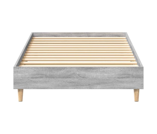 Estructura de cama sin colchón madera gris Sonoma 100x200 cm