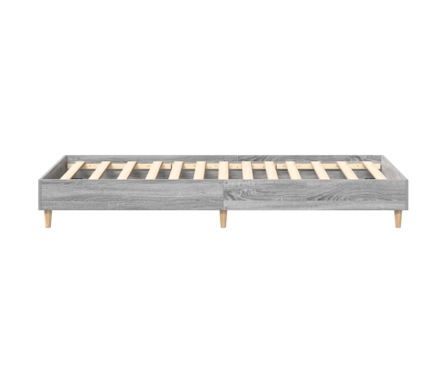 Estructura de cama sin colchón madera gris Sonoma 100x200 cm