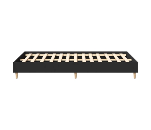 Estructura de cama sin colchón negra 140x190 cm madera