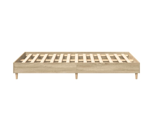 Estructura de cama sin colchón roble Sonoma 140x190 cm madera