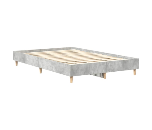 Estructura de cama sin colchón gris hormigón 140x190 cm madera