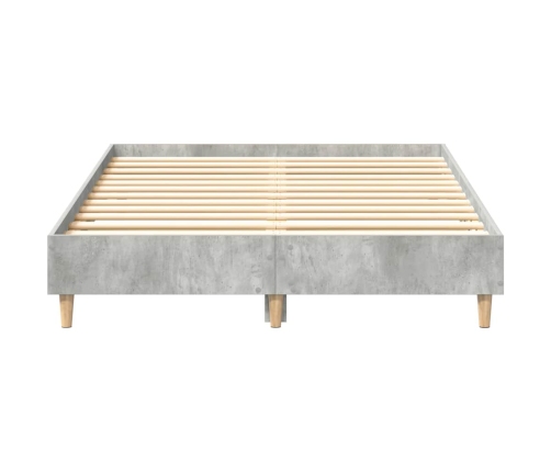 Estructura de cama sin colchón gris hormigón 140x190 cm madera