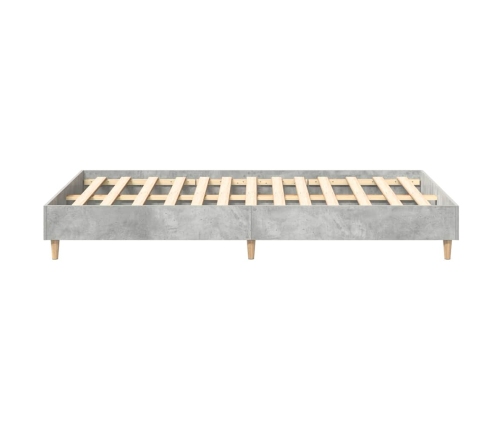 Estructura de cama sin colchón gris hormigón 140x190 cm madera