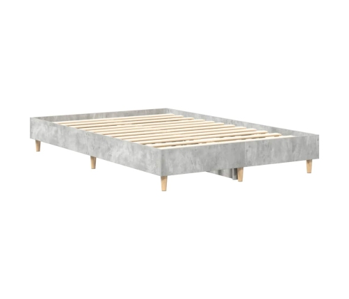 Estructura de cama sin colchón gris hormigón 140x190 cm madera