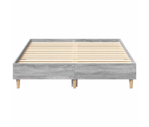 Estructura de cama sin colchón gris Sonoma 140x190 cm madera