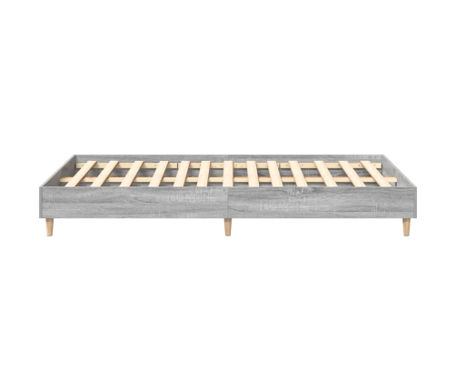 Estructura de cama sin colchón gris Sonoma 140x190 cm madera