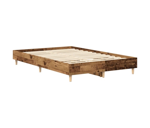 Estructura de cama sin colchón madera vieja 140x190 cm madera