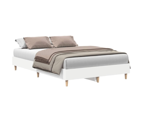 Estructura de cama sin colchón blanca 135x190 cm madera