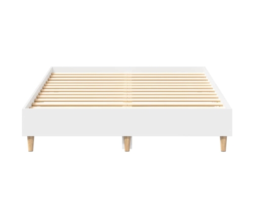 Estructura de cama sin colchón blanca 135x190 cm madera