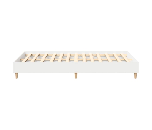 Estructura de cama sin colchón blanca 135x190 cm madera