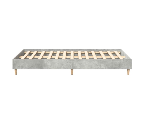 Estructura de cama sin colchón gris hormigón 135x190 cm madera