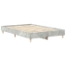 Estructura de cama sin colchón gris hormigón 135x190 cm madera