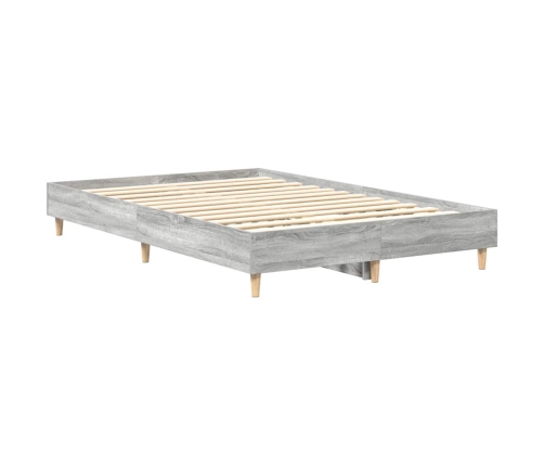 Estructura de cama sin colchón gris Sonoma 135x190 cm madera