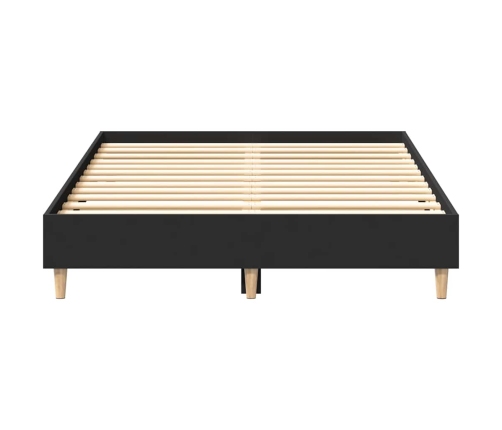 Estructura de cama sin colchón negra 120x190 cm madera