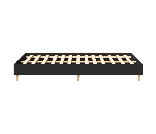 Estructura de cama sin colchón negra 120x190 cm madera