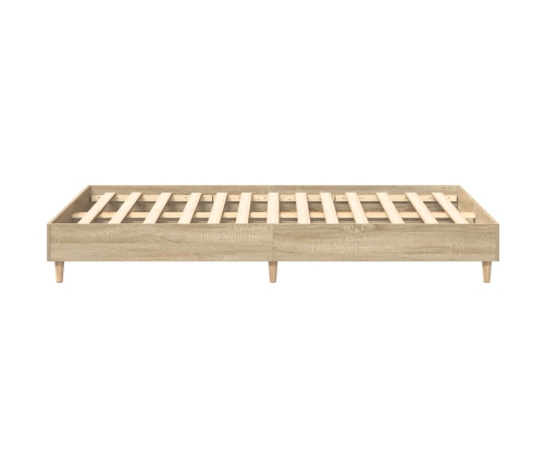 Estructura de cama sin colchón roble Sonoma 120x190 cm madera