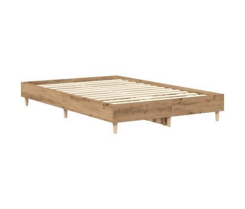 Estructura de cama sin colchón roble artesanal 120x190cm madera