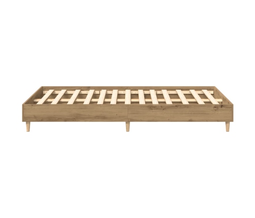 Estructura de cama sin colchón roble artesanal 120x190cm madera