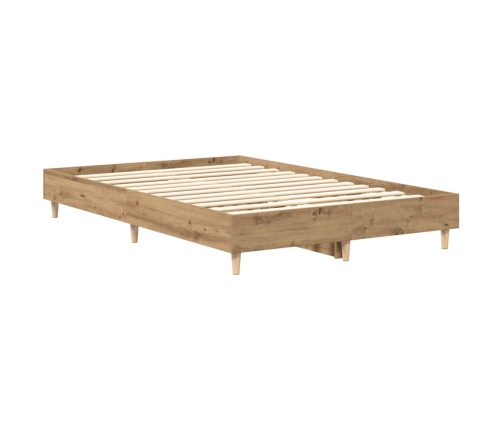 Estructura de cama sin colchón roble artesanal 120x190cm madera