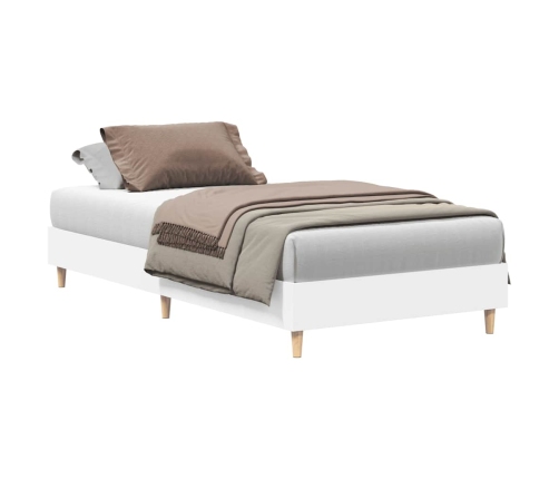 Estructura de cama sin colchón madera blanca 90x190 cm