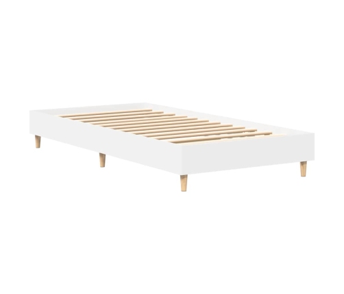 Estructura de cama sin colchón madera blanca 90x190 cm