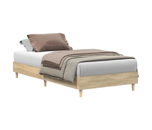 Estructura de cama sin colchón madera roble Sonoma 90x190 cm