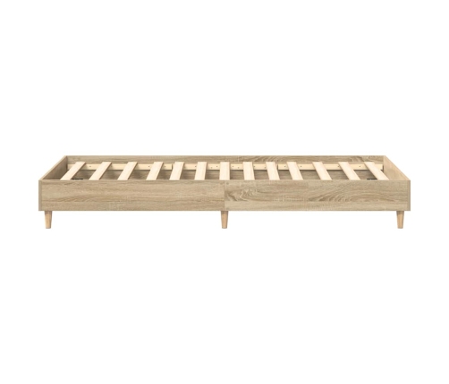 Estructura de cama sin colchón madera roble Sonoma 90x190 cm