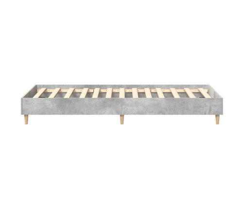 Estructura de cama sin colchón madera gris hormigón 90x190 cm