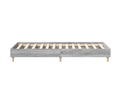 Estructura de cama sin colchón madera gris Sonoma 90x190 cm