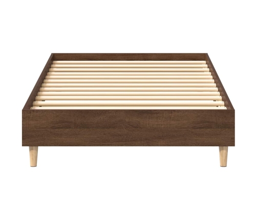 Estructura de cama sin colchón madera marrón roble 90x190 cm