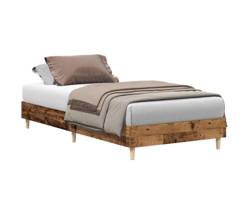 Estructura de cama sin colchón madera vieja 90x190 cm madera