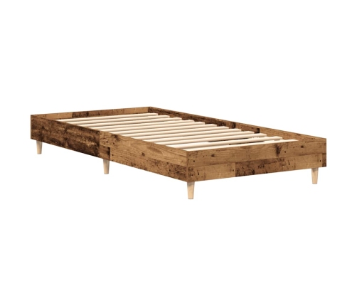 Estructura de cama sin colchón madera vieja 90x190 cm madera