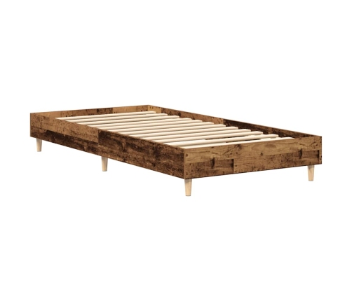 Estructura de cama sin colchón madera vieja 90x190 cm madera