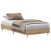 Estructura de cama sin colchón roble artesanal 90x190 cm madera