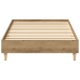 Estructura de cama sin colchón roble artesanal 90x190 cm madera