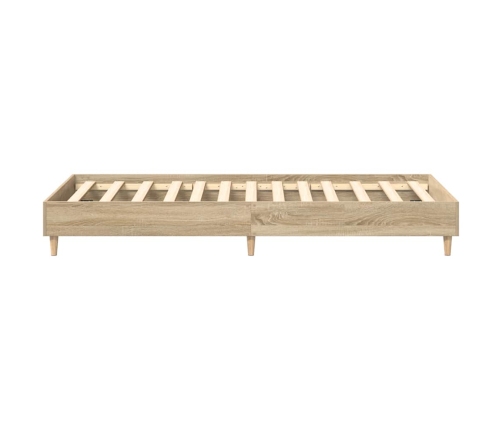 Estructura de cama sin colchón madera roble Sonoma 75x190 cm