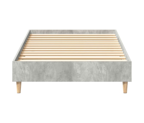 Estructura de cama sin colchón madera gris hormigón 75x190 cm