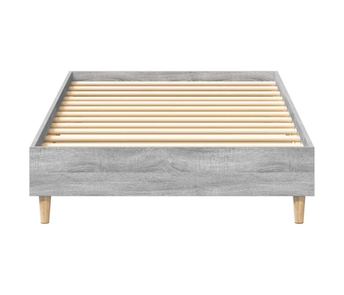 Estructura de cama sin colchón madera gris Sonoma 75x190 cm