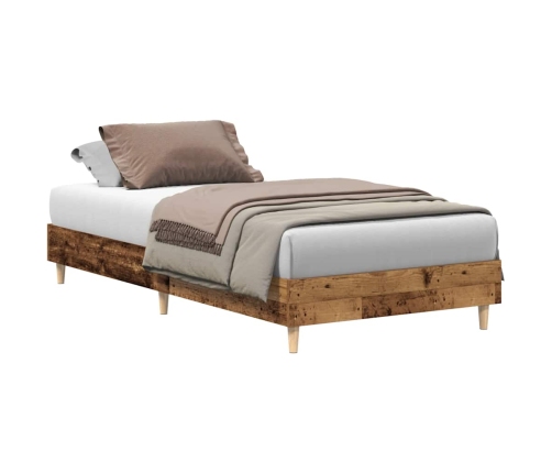 Estructura de cama sin colchón madera vieja 75x190 cm madera