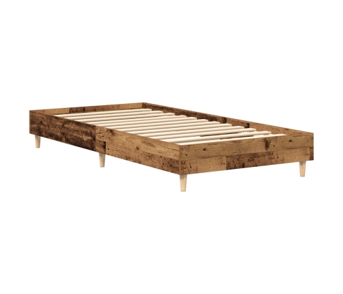 Estructura de cama sin colchón madera vieja 75x190 cm madera