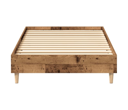 Estructura de cama sin colchón madera vieja 75x190 cm madera