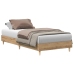 Estructura de cama sin colchón roble artesanal 75x190 cm madera