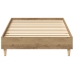 Estructura de cama sin colchón roble artesanal 75x190 cm madera