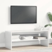 Mueble de TV madera contrachapada blanco brillante 100x40x40 cm