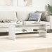 Mueble de TV madera contrachapada blanco brillante 100x40x40 cm