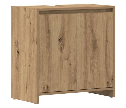 Mueble de lavabo de baño madera roble artisan 60x33x60 cm