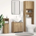 Mueble de lavabo de baño madera roble artisan 60x33x60 cm