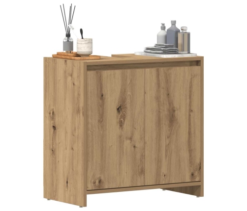 Mueble de lavabo de baño madera roble artisan 60x33x60 cm