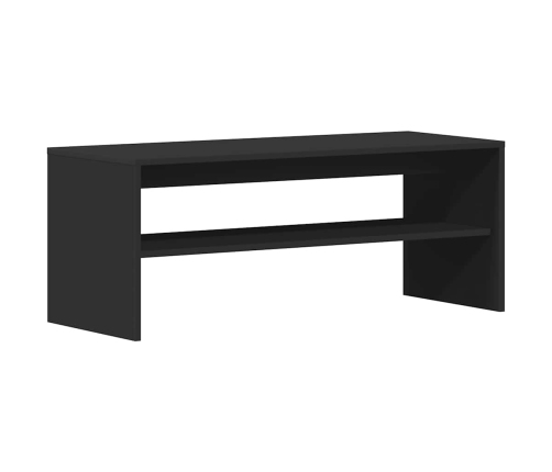 Mueble para TV madera contrachapada negro100x40x40 cm